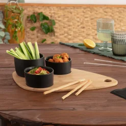 Servies|Aperitief & Wijn|Ygo Aperoset BLACKWOOD Druppel 4Del.