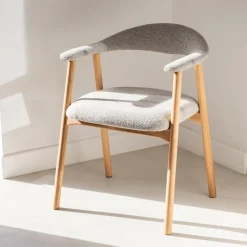 Stoelen|Ygo Armstoel COLETTE Monza Beige - Poot Eik