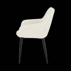 Stoelen|Ygo Armstoel LIZZY Cream Pt Zwart