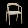 Stoelen|Ygo Armstoel SKYE Bouclé Beige - Poot Lichte Eik