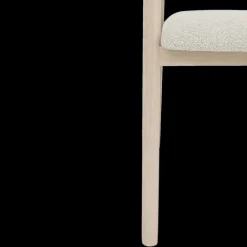 Stoelen|Ygo Armstoel SKYE Bouclé Beige - Poot Lichte Eik