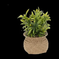 Woondecoratie|Ygo Artif. Plant NATURE Groen Mand Naturel