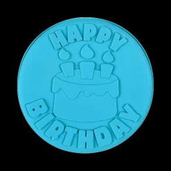 Bakaccessoires|Ygo Bakvorm LILY Happy Birthday Sil. Blauw