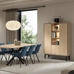 Bergkasten|Ygo Barkast NESTOR Eik/Zwart B115