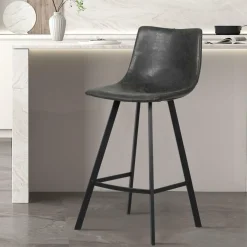 Barkrukken|Ygo Barkruk ORNADA PU Zwart