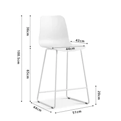 Stoelen|Ygo Barkruk SABRINA PP Wit