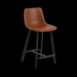 Barkrukken|Ygo Barstoel AMBROS PU retro leather look brandy 691B - ZH63,5cm