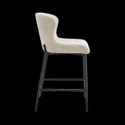 Barkrukken|Ygo Barstoel DORIEN Bouclé Beige