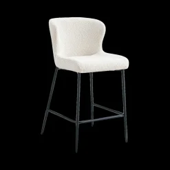 Barkrukken|Ygo Barstoel DORIEN Bouclé Ecru