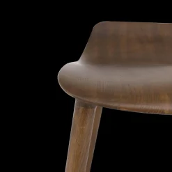 Barkrukken|Ygo Barstoel FAVELA Ash Wood Walnut ZH65