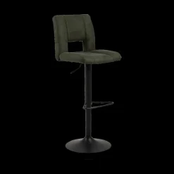Barkrukken|Ygo Barstoel FINLEY Preston fabric olive green 38
