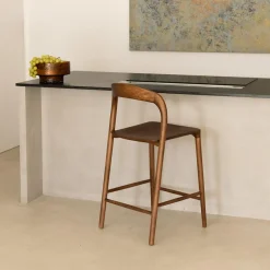 Barkrukken|Ygo Barstoel JEPPE Ash Wood Walnut