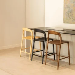 Barkrukken|Ygo Barstoel JEPPE Ash Wood Walnut