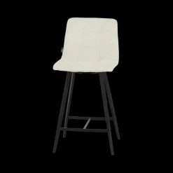 Barkrukken|Ygo Barstoel LUCY Bouclé Ecru Pt Zwart