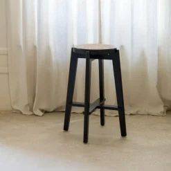 Barkrukken|Ygo Barstoel OLAF Beech Wood Black ZH66