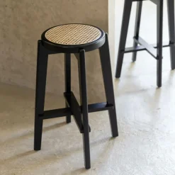 Barkrukken|Ygo Barstoel OLAF Beech Wood Black ZH66