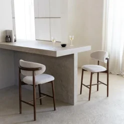 Barkrukken|Ygo Barstoel SIGNY Ash Wood Walnut ZH65