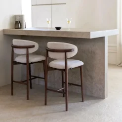 Barkrukken|Ygo Barstoel SIGNY Ash Wood Walnut ZH65