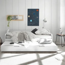 Bedden|Ygo Bed DONALD 90x200 Met Bedlade Wit