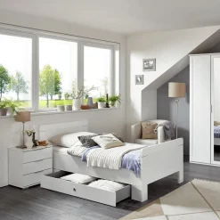 1-Persoonsbedden|Ygo Bed HAVARD 90x200 Wit
