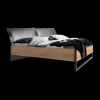 2-Persoonsbedden|Ygo Bed KICK Plankeneiche/Raw Steel 180x200