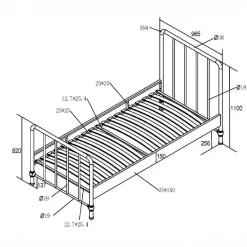 Bedden|Ygo Bed WOUT Wit 90x200