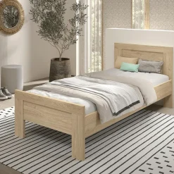 Bedden|Ygo Bedkader DIEWKE Eik 90x200