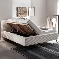 2-Persoonsbedden|Ygo Bedkader EVALINA 160x200 (incl. opberg) Beige