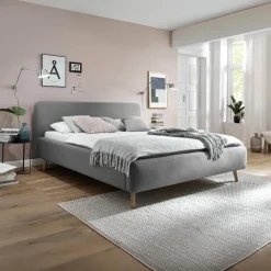 2-Persoonsbedden|Ygo Bedkader MATTI Aspen Grijs 160x200