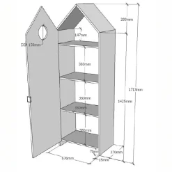 Boekenkasten|Ygo Bergkast SAAR Old Pink B58