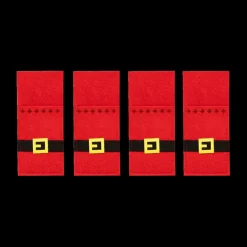 Kerst|Ygo Bestekhouders S/4 XMASS Kerstoutfit Rood