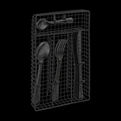 Bestek|Ygo Bestek/Mand BOJA 6pers. Inox Zwart