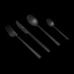 Bestek|Ygo Bestekset NEONA 24Del. RVS Mat Zwart