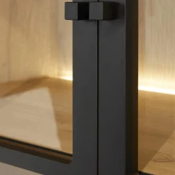 Vitrinekasten|Boekenkasten|Ygo Bibliotheek WINSTON Zwart B240