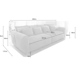 Zitbanken|Ygo Big Sofa BILLY Beige