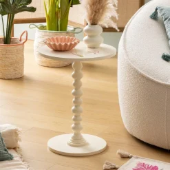 Salontafels & Bijzettafels|Ygo Bijzettafel AXIL Rond Beige