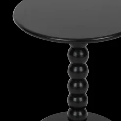 Salontafels & Bijzettafels|Ygo Bijzettafel BUTTON Rond Zwart