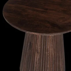 Salontafels & Bijzettafels|Ygo Bijzettafel DOMINGO Mango Donkerbruin Ø50