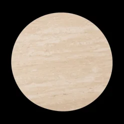 Salontafels & Bijzettafels|Ygo Bijzettafel LAGOON Ø50 Travertijnlook