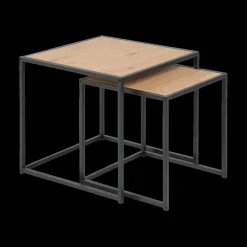 Salontafels & Bijzettafels|Ygo Bijzettafel Set van 2 BOKSKAP Wild Oak