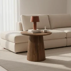 Salontafels & Bijzettafels|Ygo Bijzettafel SUNDAR Ø60 Mango Donkerbruin