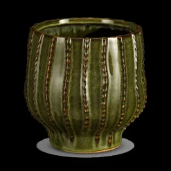 Woondecoratie|Ygo Bloempot CATRY Rond Groen