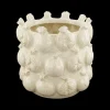 Woondecoratie|Ygo Bloempot POMGRANATE Ker. Wit