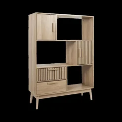 Vitrinekasten|Boekenkasten|Ygo Boekenkast CALUNA Naturel
