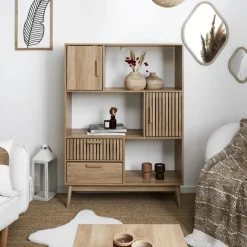 Vitrinekasten|Boekenkasten|Ygo Boekenkast CALUNA Naturel