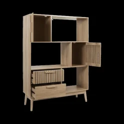 Vitrinekasten|Boekenkasten|Ygo Boekenkast CALUNA Naturel