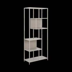 Vitrinekasten|Boekenkasten|Ygo Boekenrek BOKSKAP Grijs Assym. B77