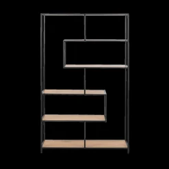 Vitrinekasten|Boekenkasten|Ygo Boekenrek BOKSKAP Wild Oak Assymetrisch B114