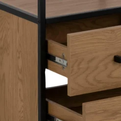 Vitrinekasten|Boekenkasten|Ygo Boekenrek BOKSKAP Wild Oak B42