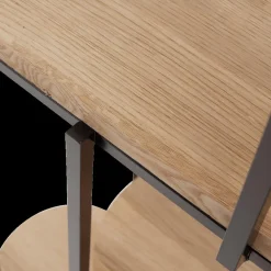 Vitrinekasten|Boekenkasten|Ygo Boekenrek HEDDA 90x33x205 Eiken